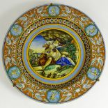 19th Century Italian Majolica Charger. Unsigned. Good antique condition. Measures 18-1/2" diam.