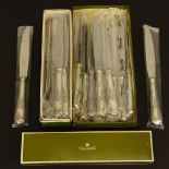 Lot of Twenty Four (24) Christofle "Marly" Silver Plate Dinner Knives. 12 with Modern Blades (not