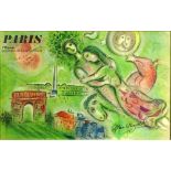 Marc Chagall, French/Russian (1887-1985) Poster "Paris Opera" Signed in marker. Good condition.