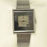 Lady's Rado Diamaster Stainless Steel Bracelet Watch with Quartz Movement. Case measures 1-1/8" H,