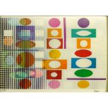 Yaacov Agam, Israeli (1928-) Agamographe Mixed Media. Edition 98/99. Signed Lower Right. Very Good