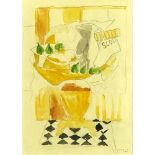Attributed to: Georges Braque, French (1882-1963) Watercolor on paper "Still Life On Table" Possibly