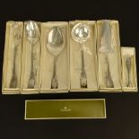 Lot of Six (6) Christofle "Marly" Silver Plate Serving Pieces. Includes: ice cream ladle, ice