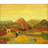 Juan Guillermo Rodriguez Baez, Spanish (1916-1968) Oil on Canvas, Rural Landscape. Signed lower