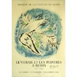 Marc Chagall, French/Russian (1887-1985) Poster "MAISON DE LA CULTURE DE REIMS" Signed in marker.