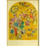 Marc Chagall, French/Russian (1887-1985) Color Lithograph on Arches Paper "The Tribe of Joseph, from