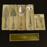 Lot of Six (6) Christofle "Marly" Silver Plate Serving Pieces. Includes: ice cream ladle, ice