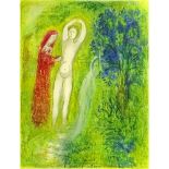 Marc Chagall, French/Russian (1887-1985) Color Lithograph on Arches Paper "Daphnis and Chloe" Signed