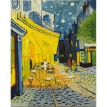 Modern Oil Painting On Canvas "Paris Evening" Unsigned. Good condition. Measures 31-1/4" x 24-3/