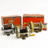 Lot of Three (3) Vintage Fishing Reels. Includes a Shakespeare President with original box, a