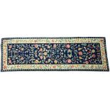 Vintage Needlepoint Runner Rug. Unsigned. Good condition. Measures 91" x 21". Shipping $48.00 (