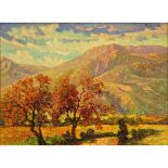 Mario Borrelli, Italian-Venezuelan (20th cent.) Oil on Canvas, Venezuelan Mountain Landscape. Signed