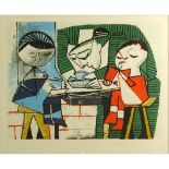 after: Pablo Picasso, Spanish (1881-1973) Marina Picasso Estate Lithograph "Le Repas des Enfants"