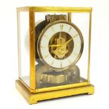 1950's LeCoultre Atmos Clock Round Dial with baton numerals. Serial #98540. Signed. Wear to case,