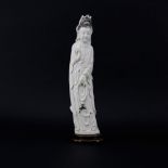 Antique Chinese Carved Ivory Guanyin Figurine. Unsigned. Good condition. Measures 14-1/4" H not