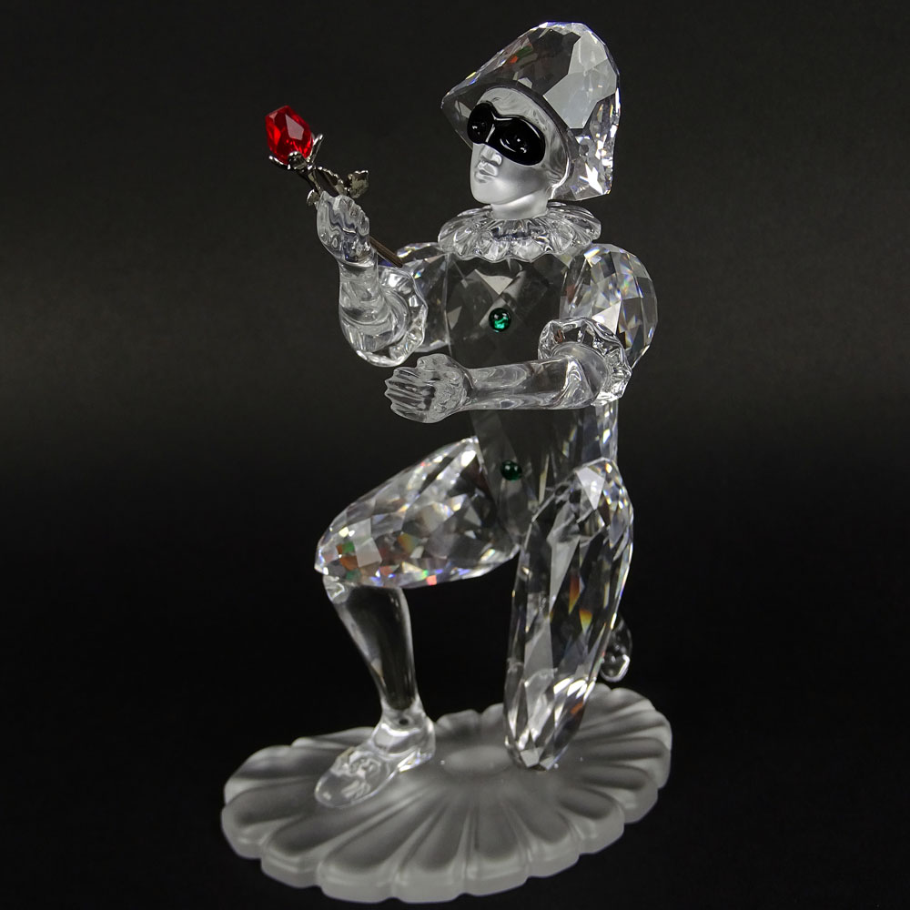 Swarovski Crystal Harlequin "Masquerade" Clown and crystal plaque. Very Good Condition. Measures - Image 3 of 10