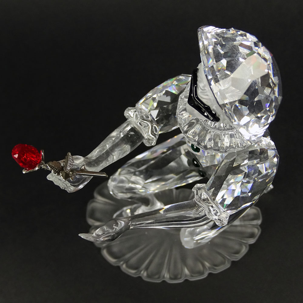 Swarovski Crystal Harlequin "Masquerade" Clown and crystal plaque. Very Good Condition. Measures - Image 8 of 10