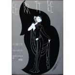 after: Erte, French (1892-1990) Poster, "Lady with Mask". Signed within poster. Published by