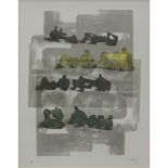 Henry Moore, British (1898-1986) 1963 Lithograph, Eight Reclining Figures with Architectural