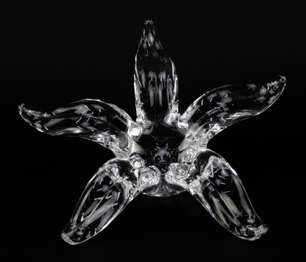 Steuben Crystal Starfish Figurine. Signed. Good condition. Measures 3-1/2" H x 11" W. - Image 2 of 3