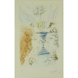 Salvador Dalí, Spanish (1904-1989) Color Etching, "Let him Kiss me, Song of Songs of Solomon's".