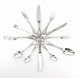 One Hundred and Fifty Six (156) Piece Koch & Bergfeld "Rokoko" (Rococo) Sterling Silver Flatware