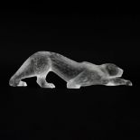 Lalique Crystal "Zeila" Cheetah Figure. Etched signature and original Made In France label. Good