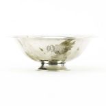 Georg Jensen Sterling Silver Footed Bowl. Signed. Rim slightly bent or in good condition. Measures