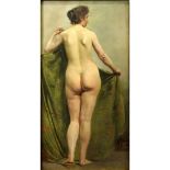 Attributed to: Ilya Yefimovich Repin, Russian (1844-1930) Oil on Canvas, Nude. Signed lower right.