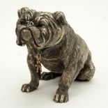 20th Century Russian 88 Silver Figural Bulldog. Stamped ?? and 88 Kokoshnik. Good condition.