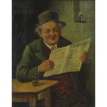 19/20th Century German School Oil on Canvas "Portrait Of A Man" Signed Kuhn upper left. Craquelure