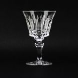 Lot of Ten (12) Baccarat Crystal "Buckingham" Tall Water Goblets. Signed. Very small nick to 1