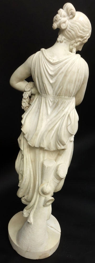 After: Antonio Canova, Italian (1757-1822) Carved Marble Figure "Dancer With Finger On Chin" - Image 8 of 10