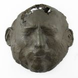 Attributed to: Leonard Baskin, American (1922-2000) Bronze Relief "Head of A Man". Signed in