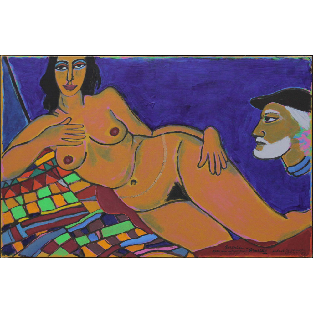 Corneille, Dutch (1922-2010) Circa 1990 Acrylic on Canvas, "Merien". Signed, dated and inscribed. - Image 2 of 8