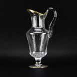 Vintage St. Louis Crystal Apollo Gold Water Pitcher. Etched mark to base. Good condition. Measures