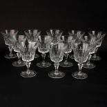 Lot of Twelve (12) Baccarat Crystal "Buckingham" Water Goblets. Signed. Good condition. Measures