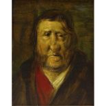 20th Century Hungarian School Oil on Board, Portrait of a Elderly Man, Signed Lower Right. Signature