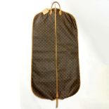 Vintage Louis Vuitton Monogram Canvas Hanging Suit Bag. Signed. Rubbing, good used condition.