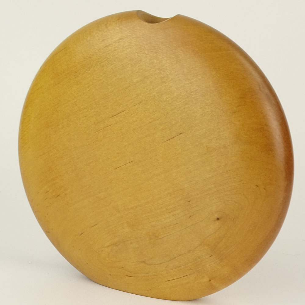 Warren Vienneau Contemporary Handcrafted Burl Wood Vase. Signed and Dated 1993. Good to very good - Image 6 of 12