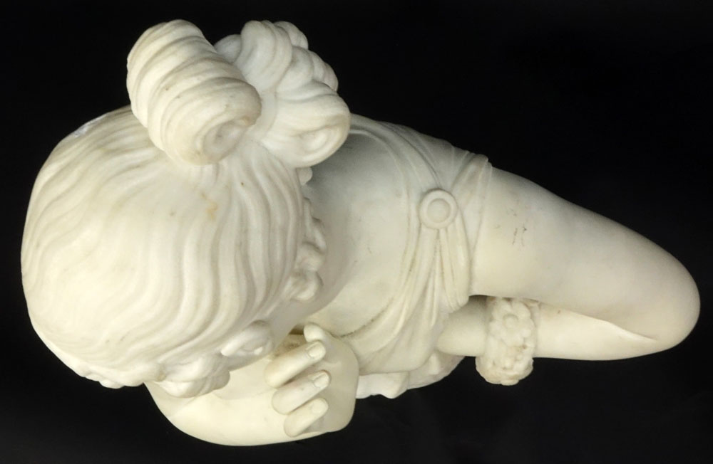 After: Antonio Canova, Italian (1757-1822) Carved Marble Figure "Dancer With Finger On Chin" - Image 6 of 10