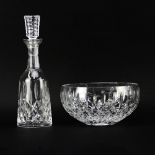 Grouping of Two (2) Waterford Crystal Tabletop Items. Includes: Waterford crystal Lismore decanter