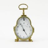 Exquisite Early 19th Century Philipp Fertbauer Vienna Bronze Pear Shaped Repeater Traveling Clock.