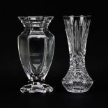 Lot of Two (2) Waterford Crystal Vases. Signed. Good condition. Measures 10-1/4" H. Shipping $85.