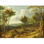 Friedrich Wilhelm Hirt, German (1721-1772) Oil on Canvas, Stag Hunt. Unsigned. Very good conserved