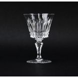 Lot of Eleven (11) Baccarat Crystal "Buckingham" Claret Wine Goblets. Signed. Nick to rim on 2