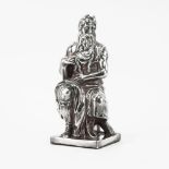 Sterling Silver Figure of Moses Sculpture. Signed Sterling. Good condition. Measures 8" H.