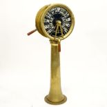 J.W. Ray & Co Large Brass Ship's Engine Order Telegraph. Originates from Liverpool & London. Wear to