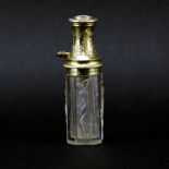 R. Lalique Parisien Figural Perfume Atomizer. Molded signature. Wear to top or in good condition.