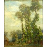 Frank Townsend Hutchens, American (1869-1937) Oil on canvas "The Edge Of The Woods". Signed lower